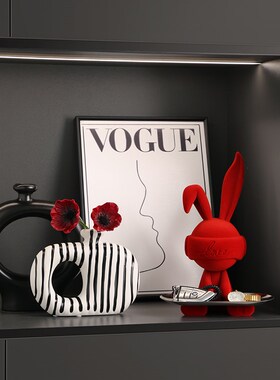 创意兔子钥匙f收纳玄关摆件家居客厅入户进门桌面装饰乔迁新居礼