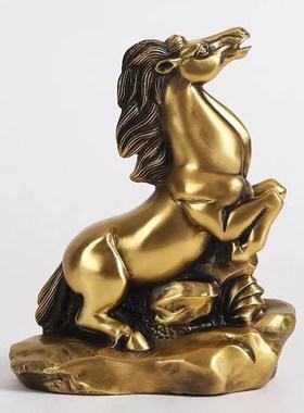 纯铜马摆a件招财马到成功家居客厅商店铺开业送礼品办公室司生肖