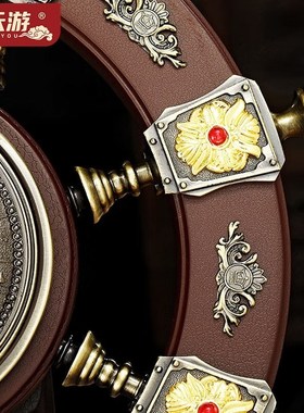 信天游领航d舵摆件船舵舵盘老板办公室桌面酒柜装饰品公司开业乔