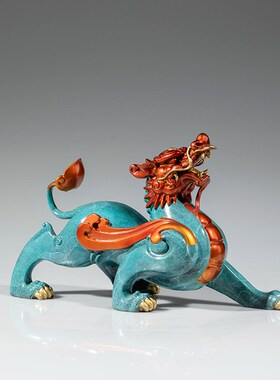 黄铜霸王貔c貅招财一对皮丘摆件电视柜公司店铺前台收银开业礼品