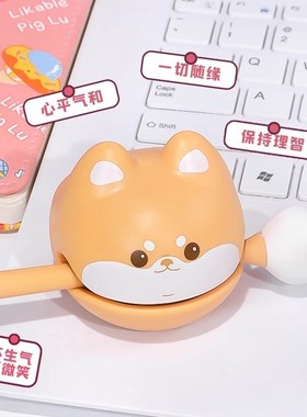 小木鱼摆件办公室工位装r饰桌面情绪稳定神器解压生日创意情侣礼