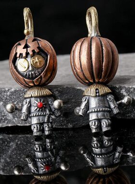 南瓜巫豆娃娃s925银饰品吊坠装饰个性复古流行潮玩男女款时尚挂件