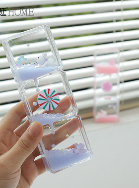 治癒系减压油漏摆件少女心家居客A厅卧室工位桌面摆设沙漏生日礼