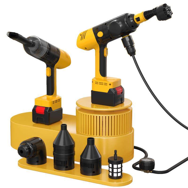 四合一无线洗车机 家用大功率高压水枪车载充气泵吸吹一体吸尘器 - 图3