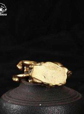 铜十二生肖马摆件马踏祥云步步高升马到成功黄铜摆件手把件摆饰