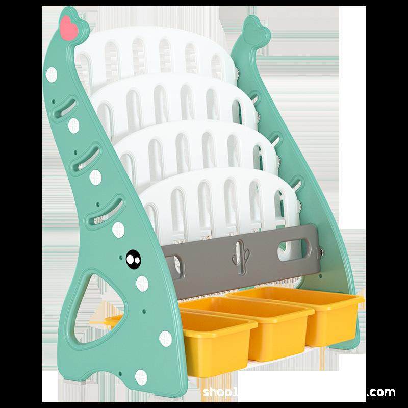 儿童书架简易家用落地宝宝玩具收纳架幼儿园图书架塑料卡通绘本架,淘宝优惠券,粉丝福利购,淘宝优惠卷