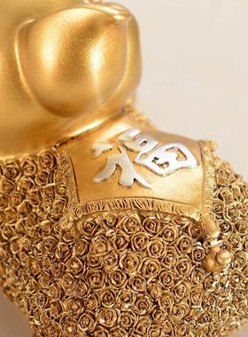 创意家居饰品乔迁礼品结婚摆件酒柜隔板工艺品幸福猪摆件福气猪