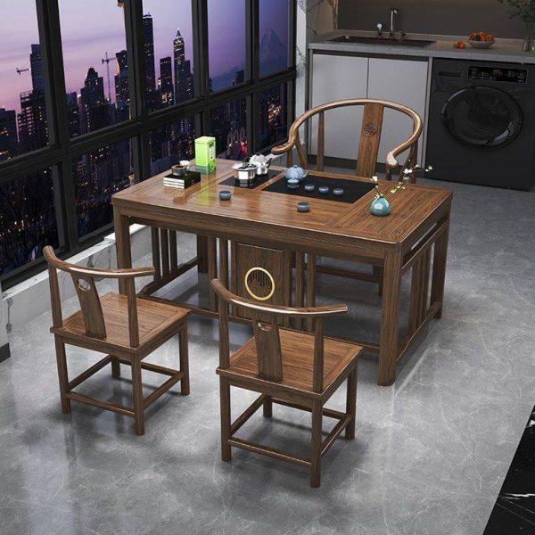 新中式阳台茶桌椅组合实木泡茶桌小户型茶桌一体一整套禅意喝茶桌,淘宝优惠券,粉丝福利购,淘宝优惠卷