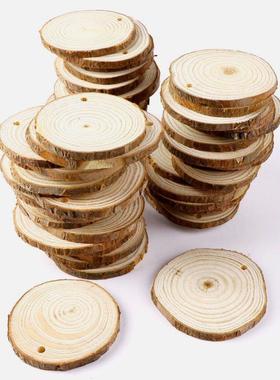 松木片工艺品圆木片diy背景墙儿童早教创意摆件底座