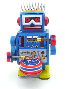 MS406铁皮打鼓机器人收藏玩具创意礼品怀旧主题摆件铁皮玩具