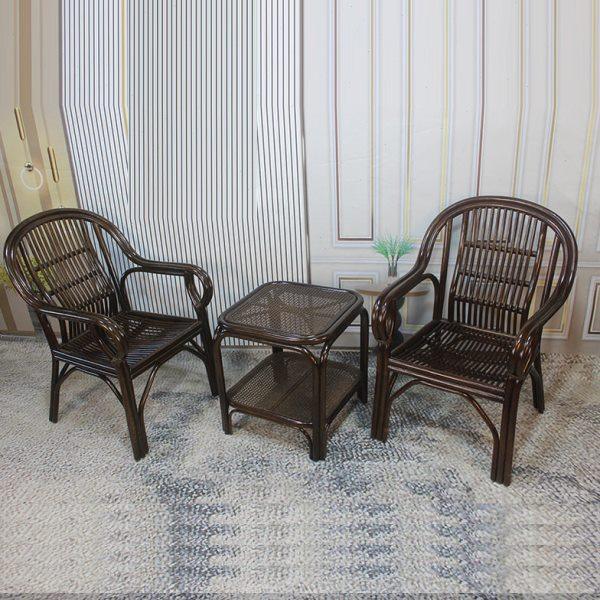 印尼藤编休闲椅家用阳台扶手椅中式田园单人椅真藤靠背椅老人椅子,淘宝优惠券,粉丝福利购,淘宝优惠卷