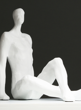 极简抽象人物雕塑摆件树脂创意现代客厅J玄关样板间装饰品桌面摆