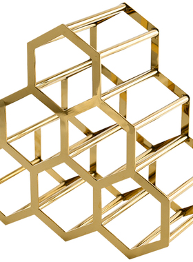 金色红酒架客厅酒柜书房装饰品摆C件中式欧式新古典样板间工艺品