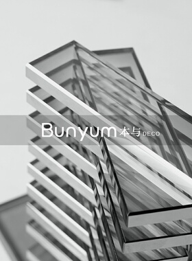 现代简约几何层叠水晶摆件家居客厅电视玄关N柜摆设样板间软装饰