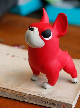 斗牛犬招财家居摆件狗办公室x车载饰品桌面艺术品开业节日可爱礼