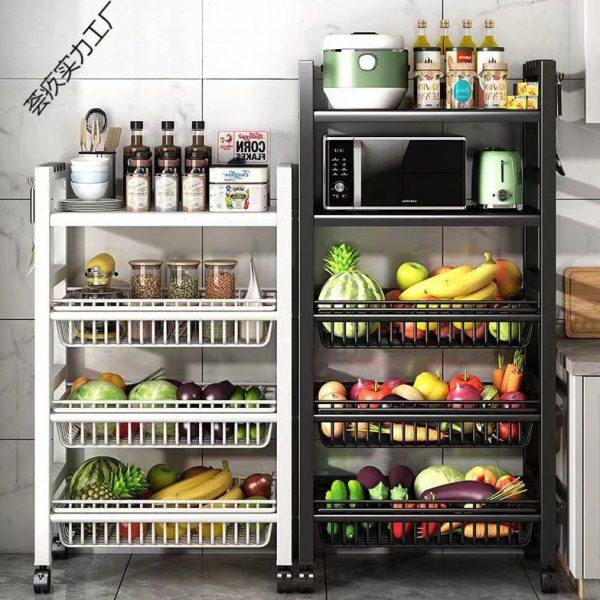 移动厨房置物架多层收纳架落地锅架多功能加厚烤箱微波炉储菜架子,淘宝优惠券,粉丝福利购,淘宝优惠卷