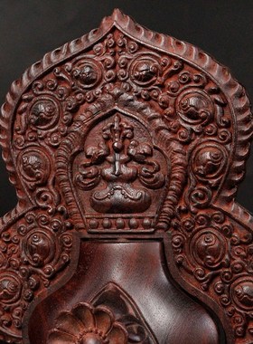 西藏藏式佛前供品纯手p工檀木供佛朵玛实木上师百尊总集朵玛大小