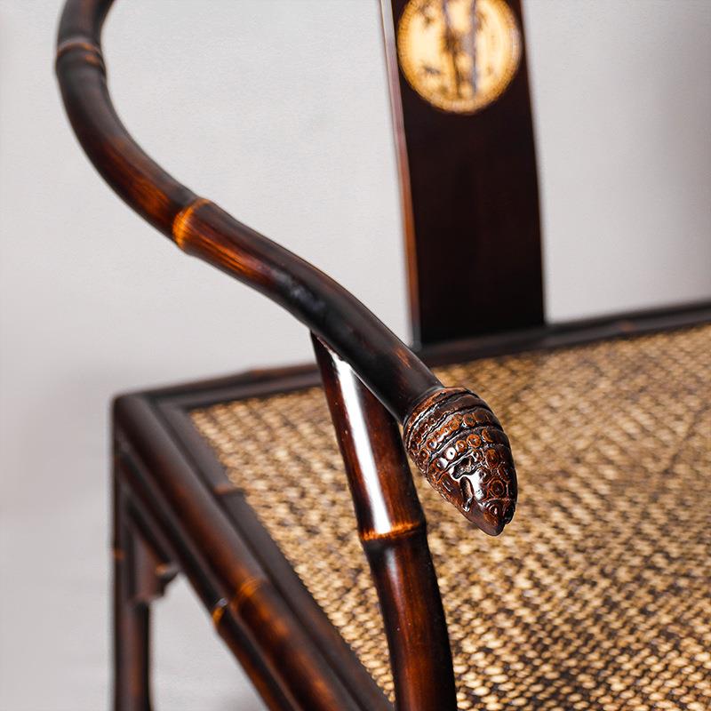 明式家具扶手椅仿古中式休闲椅古典靠茶具背客椅 - 图2