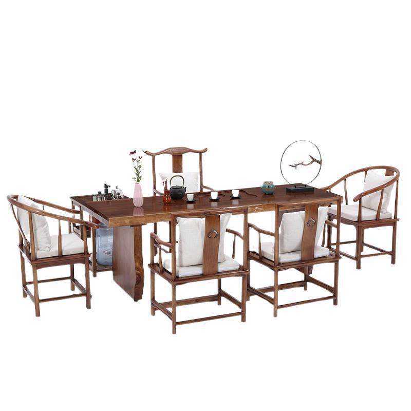 新中式实木仿古茶桌椅组合客厅大板茶台全套办公室功夫泡茶一体桌,淘宝优惠券,粉丝福利购,淘宝优惠卷
