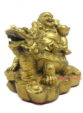 纯铜龙龟弥勒佛摆件大肚佛笑佛布袋佛龙头龟家居客厅桌面摆设装饰