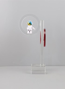 现代简约宇航员彩色圆q圈水晶摆件客厅卧室玄关书房样板房家居饰