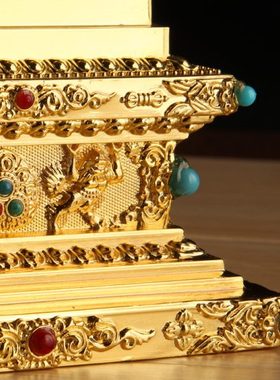 博福亚克力水晶宝塔菩提塔莲花舍利塔尼泊尔工艺供奉家用摆件大号