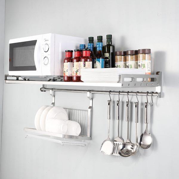 304不锈钢厨房微波炉架微波炉烤箱壁挂式墙上厨具用品收纳层架,淘宝优惠券,粉丝福利购,淘宝优惠卷