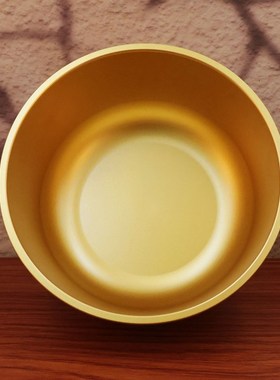 招财进宝麒麟聚i宝盆铜缸纯黄铜米缸摆件客厅家居聚财小铜盆存钱