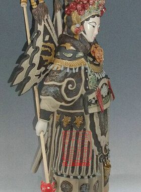 陶瓷工艺品 石湾公仔 穆桂英 素色 杨家将