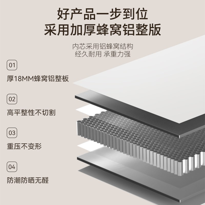 太空蜂窝铝洗手盆卫生间浴室侧边收纳H柜组合洗漱台一体陶瓷洗脸 - 图2
