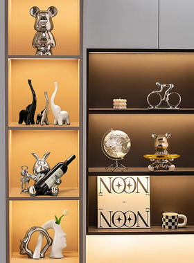 红酒架摆件轻奢高档酒柜装饰品客厅餐柜工艺礼品摆饰S摆设乔迁新