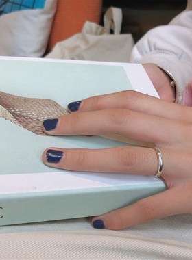 999足银光面素圈戒指情侣经典简D约手工银饰质感男女加大小尾指环