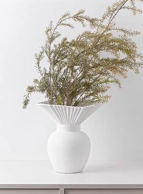 欧式轻奢b创意树脂插花花瓶艺术摆件客厅茶几样板间酒店家居装饰