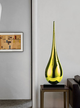 样板房间抽象水滴雕塑q摆件售楼处酒店大堂前台客厅创意艺术装置