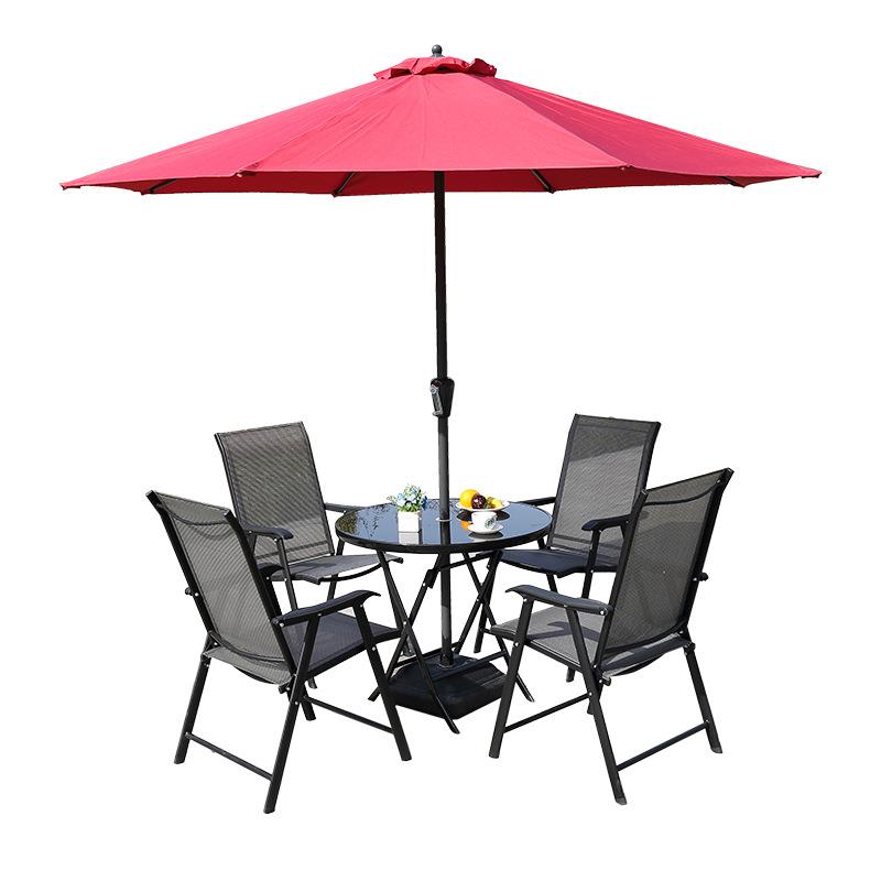 室外庭院藤椅咖啡店休闲椅子靠背椅餐桌椅户外桌椅可折叠露天阳台 - 图3