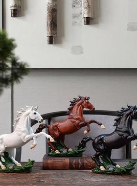 办公室摆件马到成功酒柜装饰品家居客厅玄关开业礼品一件