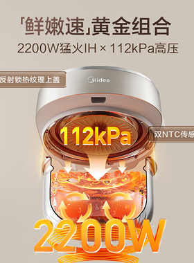 美的电压力锅双胆316L不锈钢低脂