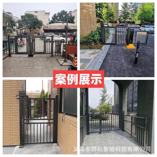 人行通道广告门学校单位门禁系统电动侧小门刷卡人脸考勤对开门 - 图2