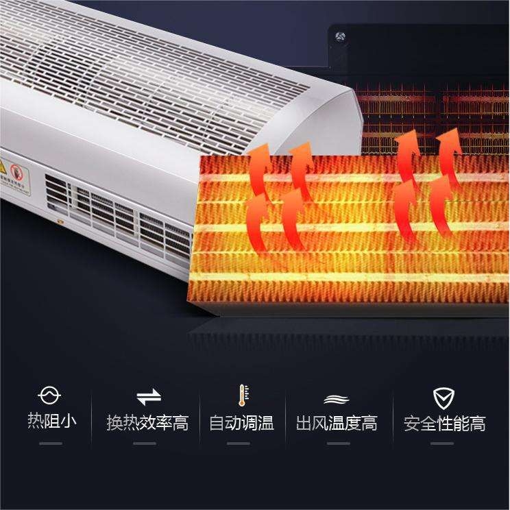 绿岛风电热风幕机0.9~1.8米遥控型商用门头风帘机铝合金风幕机 - 图2
