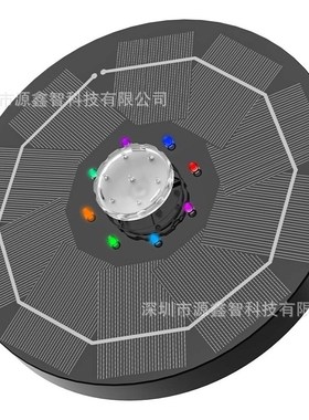 户外新款太阳能喷泉大号太阳能喷y泉双层头喷泉漂浮喷泉水泵21.5C