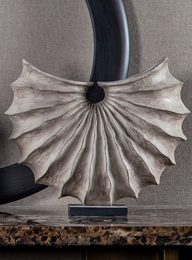 现代简约家居几何半圆形抽象雕塑摆件样板房售楼处玄关书房装饰品