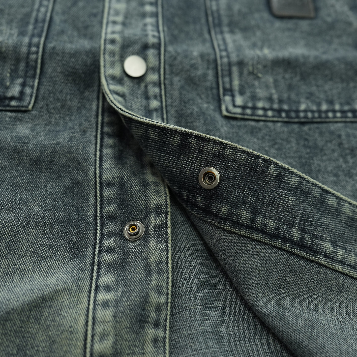 美式复古牛仔外套男装长袖翻领双口袋宽松休闲潮流做旧风茄克春秋,淘宝优惠券,粉丝福利购,淘宝优惠卷