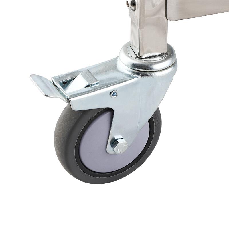 不锈钢送餐车方管手推收餐车餐厅加厚餐车多功能小推车商用酒店 - 图0