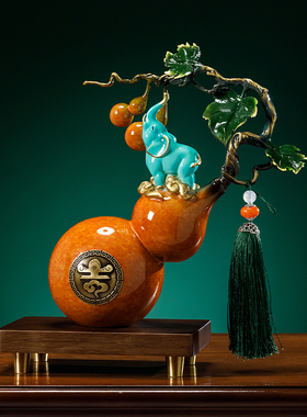 葫芦铜摆饰工艺礼品摆饰新中式客厅办公室玄关装饰搬家T礼物乔迁