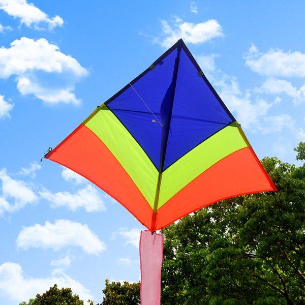 追风者冲天追风筝大风风筝三角544软伞布硅胶伞布格子布带飘尾,淘宝优惠券,粉丝福利购,淘宝优惠卷
