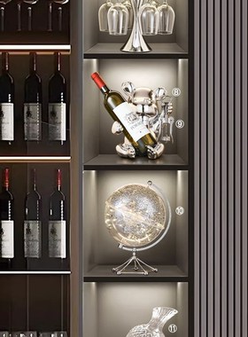 酒柜摆件地球仪办公室透明高档装B饰品轻奢桌面创意家居客厅电视