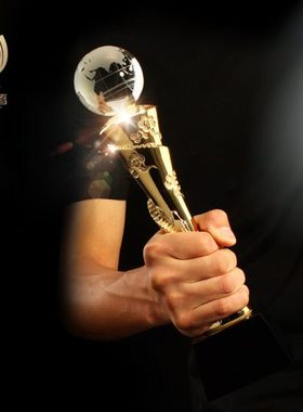 向上进取 奖杯定制定做金银铜奖杯制作刻字季度优秀员工