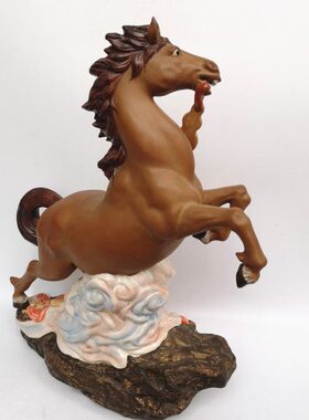 石湾公仔陶瓷家居装饰摆件朋友日常送礼客厅桌面祝福生肖马纯手工