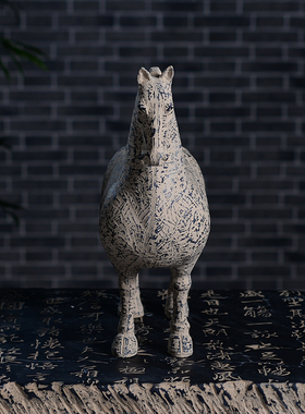 艺术摆件中式古典家居装饰创意摆件G富贵马书房客厅吉祥摆设饰品