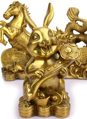 铜十二生肖摆件属鼠牛虎属w兔龙蛇马羊猴鸡狗猪 铜生肖摆件